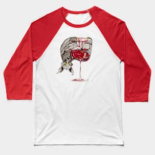 Bat and Wine Baseball T-Shirt